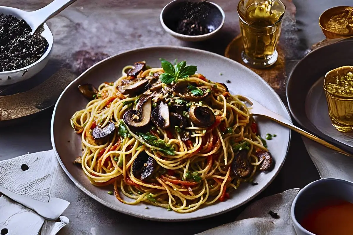Harmonia Perfeita: Espaguete de Legumes com Shitake para um Jantar Inesquecível!