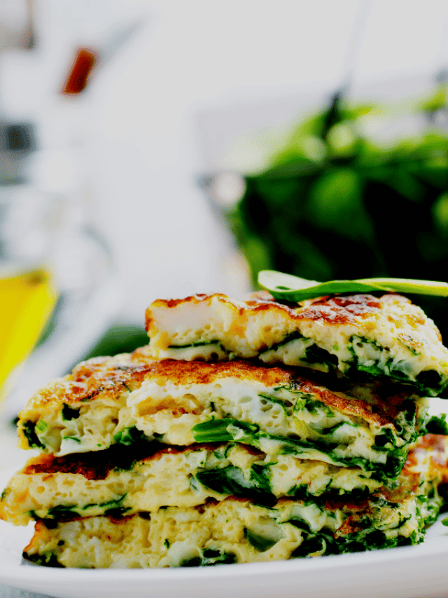 Omelete Light de Espinafre e Ricota