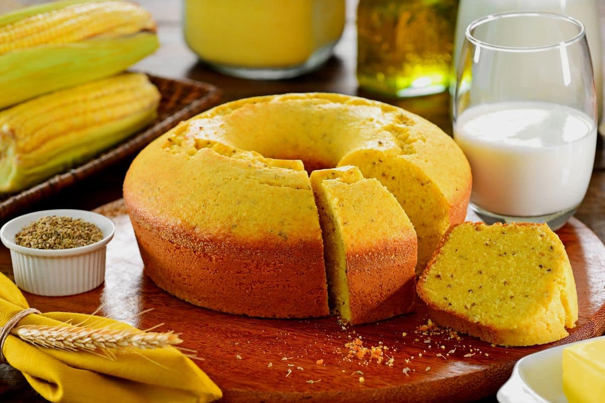 Receita fácil de bolo de milho e coco diet!