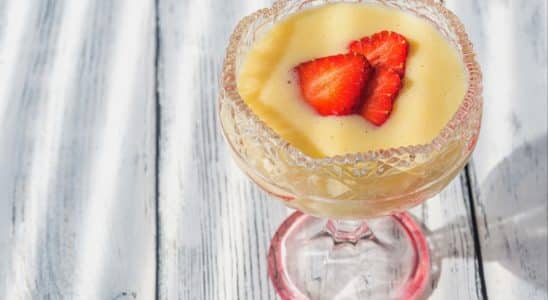 Sorvete com creme sabayon, fantástico!