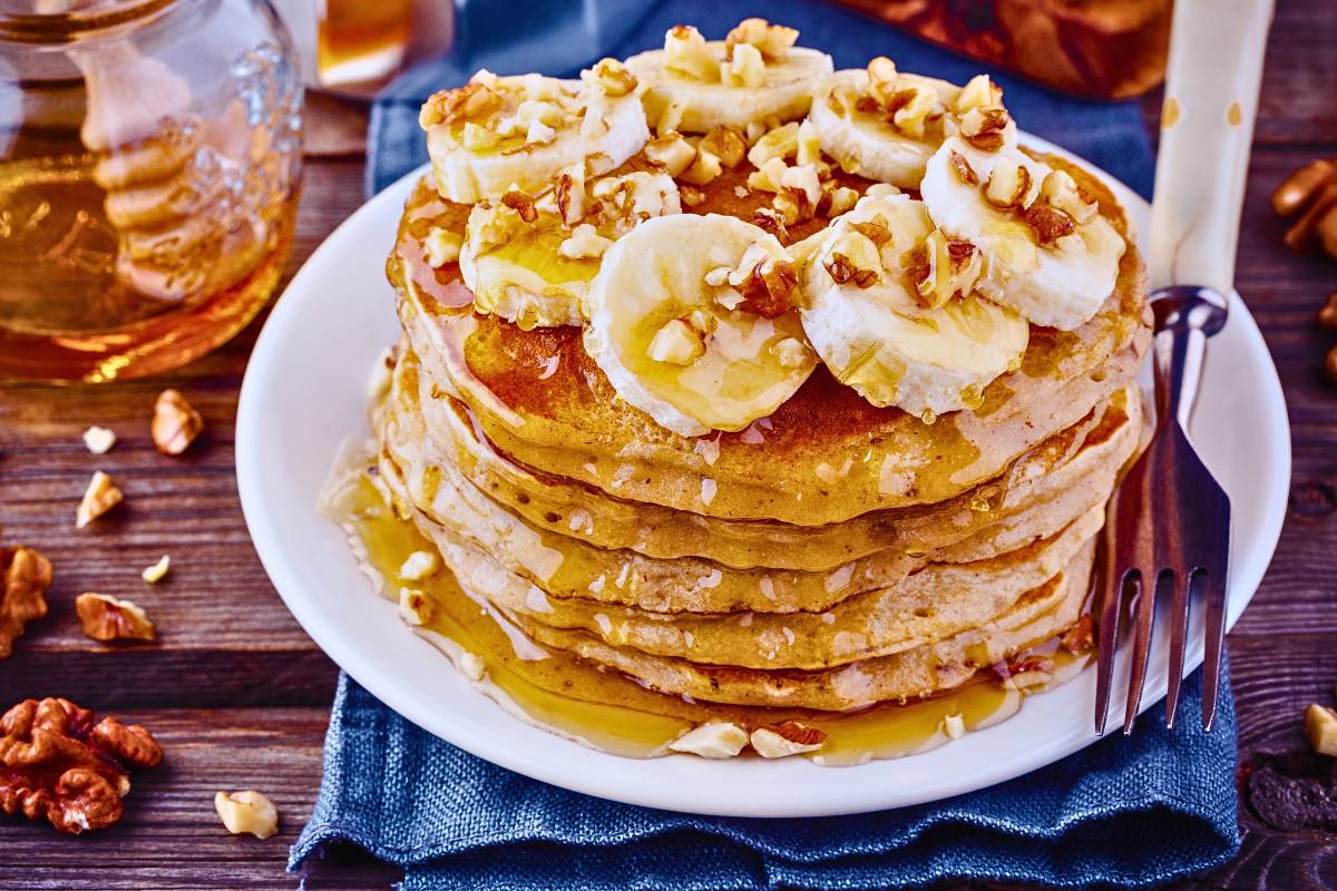 Deliciosas Panquecas de Banana e Aveia! Você vai amar!