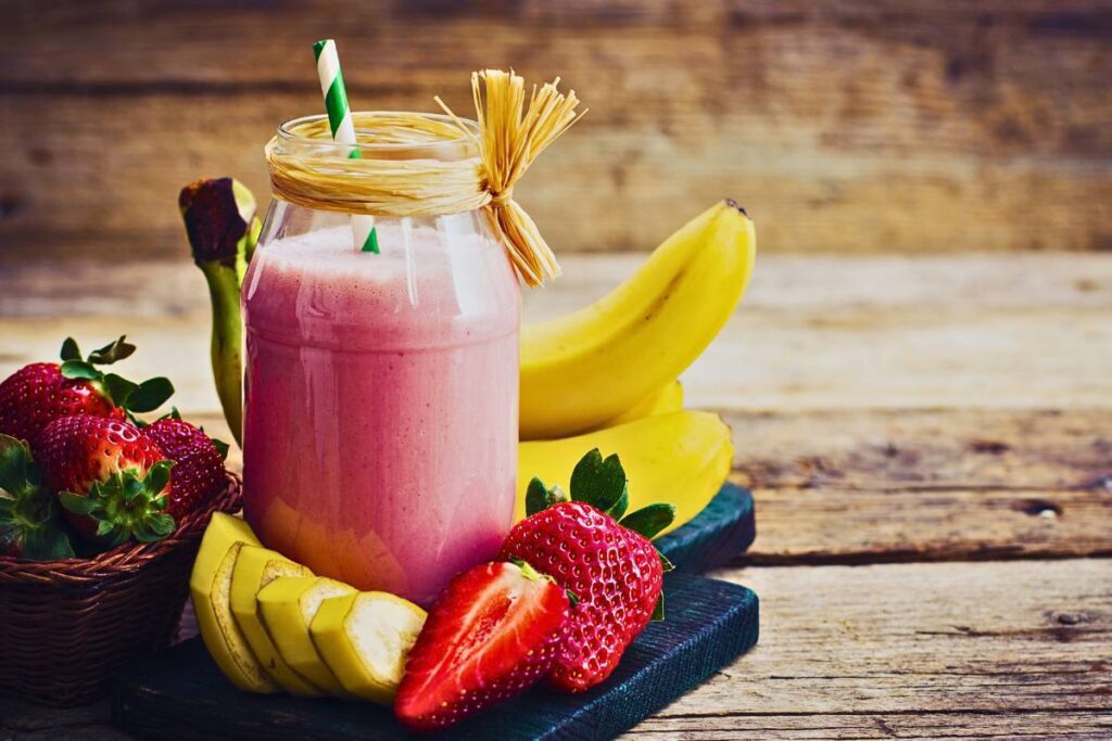 Sorria com o Sabor: O Smoothie de Morango e Banana que Encanta!