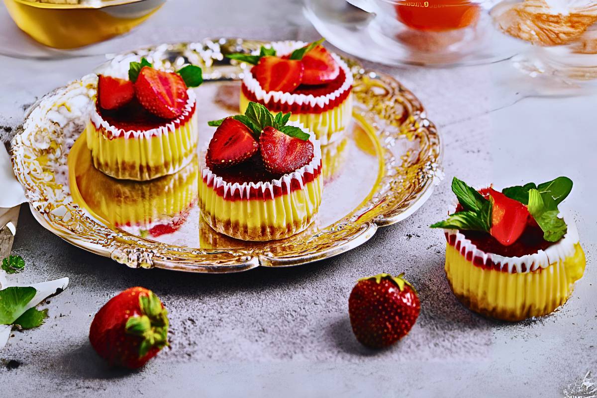 Sabor e Charme: Mini Cheesecakes de Morango para Encantar!