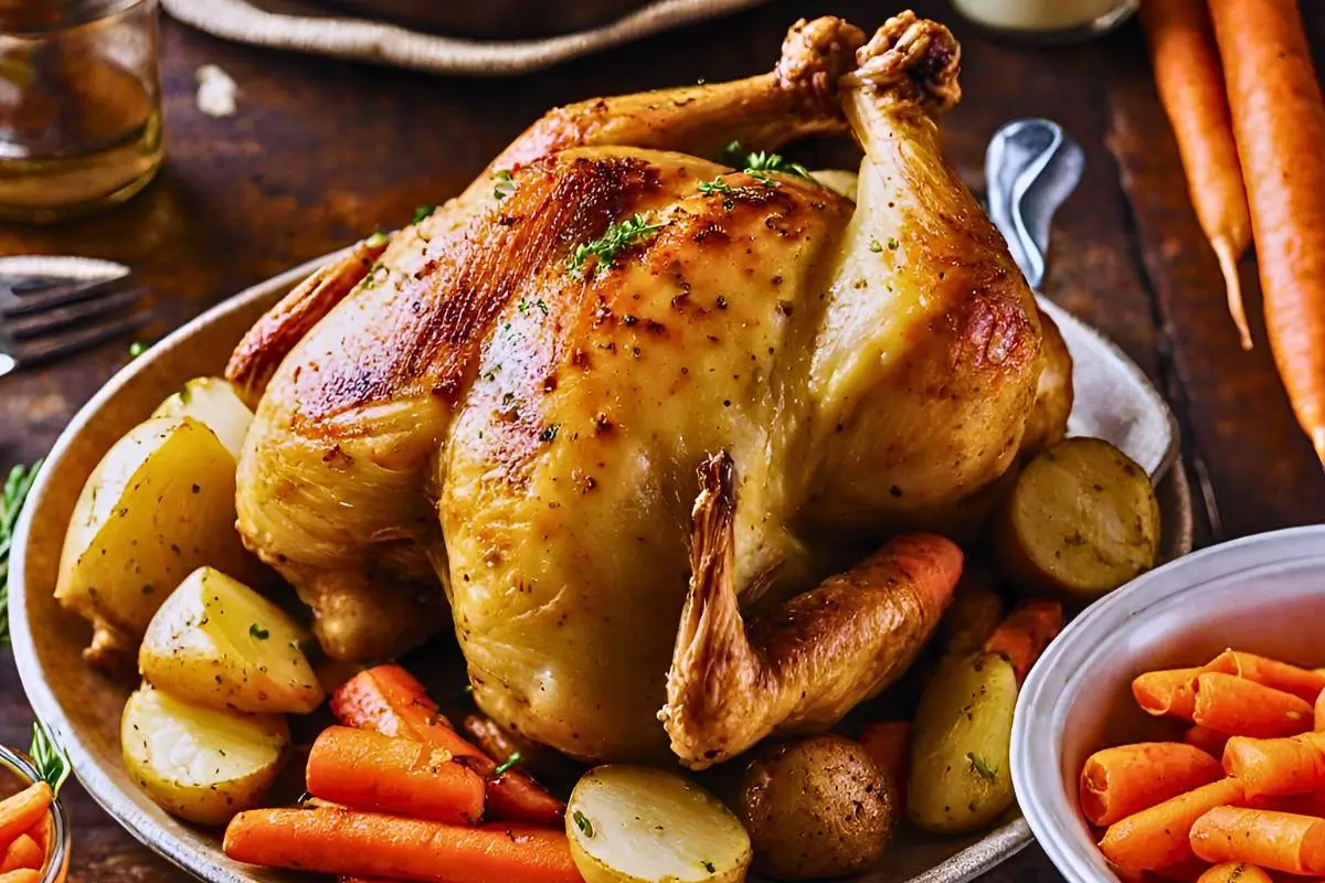 Sabores Autênticos: Frango Assado com Batatas e Cenoura para Toda Família!