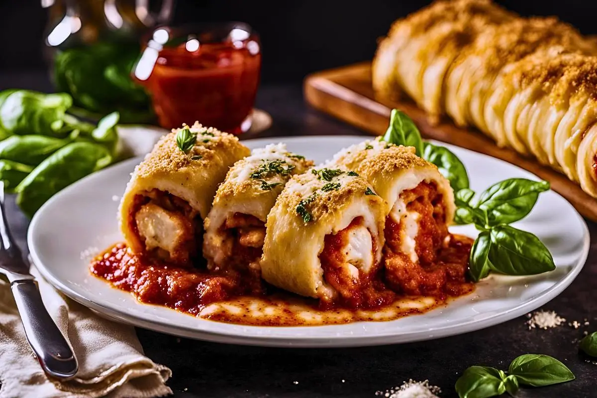 Rolinho de Frango à Parmegiana: Sabor e Elegância no Seu Prato!