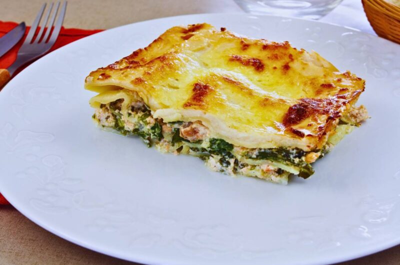 Receita de Bacalhau com Natas e Espinafre