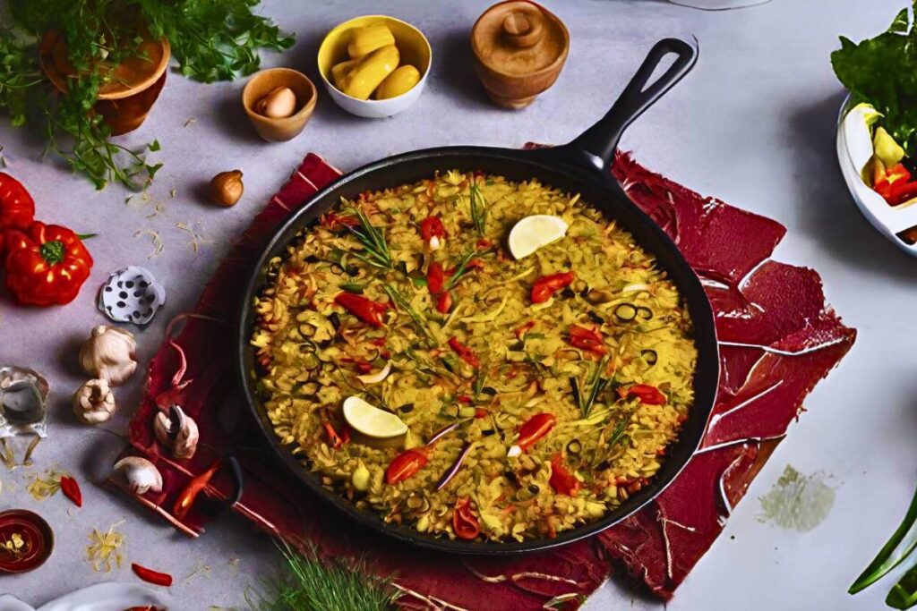 Paella Vegetariana com Açafrão: Um Clássico Reinventado