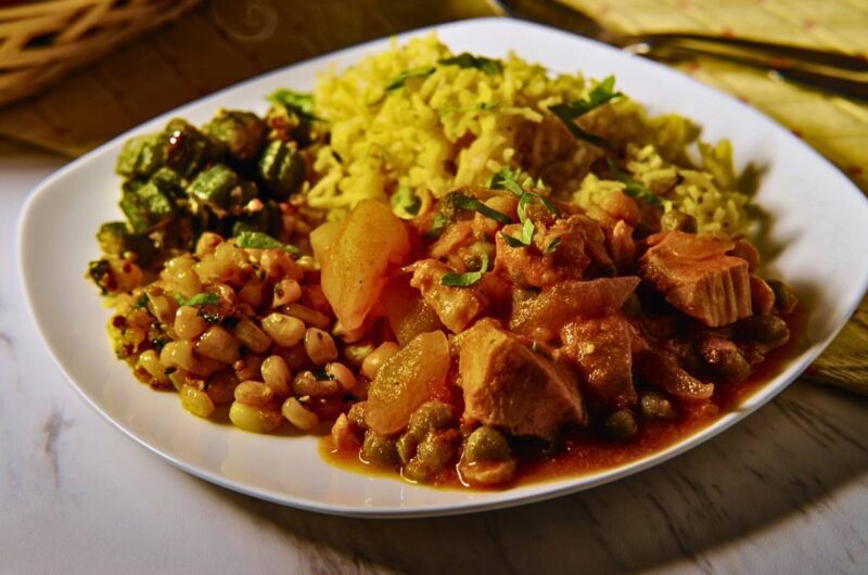 Receita de Frango com Quiabo e Milho